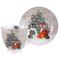 Чайная пара фарфор, 2 предмета, на 1 персону, 440 мл, Christmas melody, NB205CS - фото 2