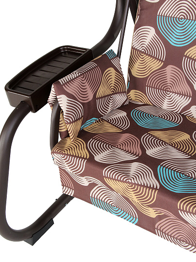 Качели садовые 3-местные, 238.2х136х165 см, 350 кг, Прага, раскладываются в кровать, с москитной сеткой, шоколадные, A54C.562, металл