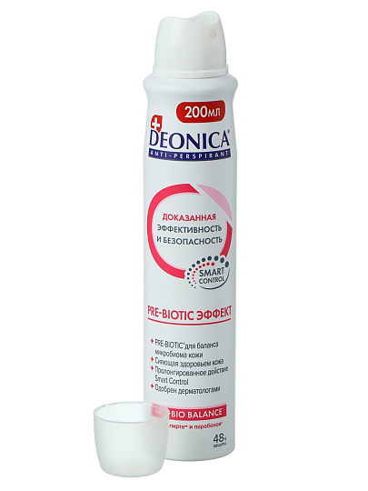 Дезодорант Deonica, Pre-Biotic Эффект, для женщин, спрей, 200 мл