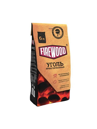 Брикеты древесноугольные 6 л, Firewood, 110015