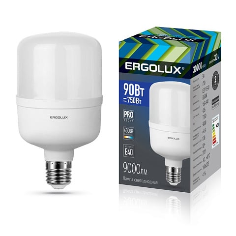 Лампа светодиодная 90Вт E40 6500К 150-260В Ergolux LED-HW-90W-E40-6K