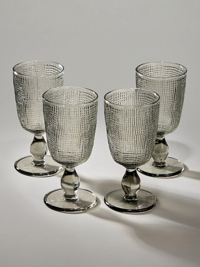 Бокал для вина, 280 мл, стекло, 4 шт, Lefard, Tempo Grey, 355-383