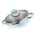 Кастрюля нержавеющая сталь, 2.4 л, крышка стекло, Lara, Sky Blue, LR02-441, индукция - фото 2