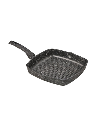 Сковорода-гриль литой алюминий, 28 см, антипригарное покрытие, Горница, Гранит, квадрат, сг285аг