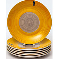 Тарелка обеденная, керамика, 27 см, круглая, Аэрография Солнечное утро, Elrington, 139-23072, желтая - фото 4