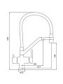 Смеситель для кухни, Gappo, гибкий излив, с картриджем, с подключением к фильтру, G4398-81 - фото 2