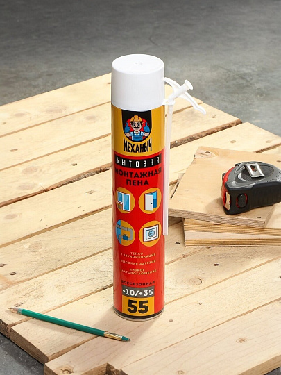 Пена монтажная Механыч, бытовая, 55 л, всесезонная, 1727