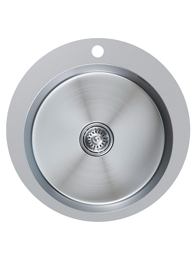 Мойка кухонная врезная, Mixline, Pro, нержавеющая сталь, 500 мм, 3 мм, выпуск 3 1/2, круглая, сатин
