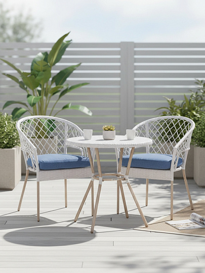 Мебель садовая стол, 71х71 см, 2 стула, 60х65х82, C010208