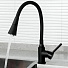 Смеситель для кухни, Frap, гибкий излив, с картриджем, черный, F4044-6 - фото 4