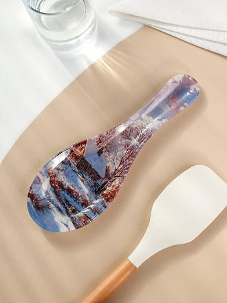 Подставка для ложки, стекло, 23х8 см, Daniks, Русская Зима