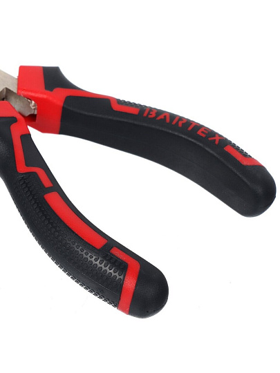 Тонкогубцы 160 мм, изогнутые, углеродистая сталь, Bartex, Профи, 11030