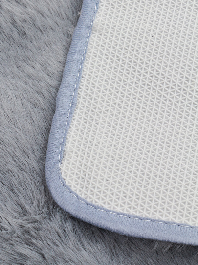 Коврик для ванной, 0.5х0.8 м, полиэстер, светло-серый, Silvano, Ангора, Y4-11476