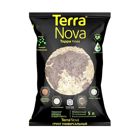 Грунт Terra Nova, универсальный, с биогумусом и перлитом, 5 л