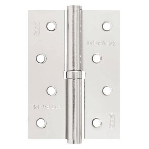 Петля для деревянных дверей, Нора-М, 100х70х2.5 мм, левая, 750-ECO, 15438, хром