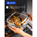 Кастрюля стекло, 2.5 л, с крышкой, крышка стекло, квадратная, Daniks, HSAC250F, прозрачная - фото 12