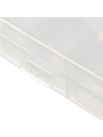 Контейнер для мелочей, пластик, 7 секций, по 4 ячейки, 17.5х11х2.5 см, прозрачный, К-28