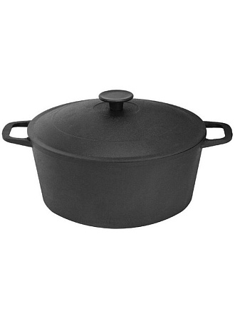 Кастрюля чугун, 5 л, крышка чугун, Гардарика, 1405-3, индукция