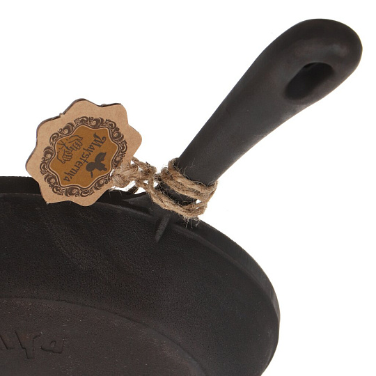 Сковорода чугун, 20 см, Maysternya, черная, с крышкой, индукция, T2011С3