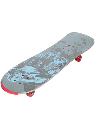 Скейтборд детский, 75х25 см, 50 кг, алюминиевый крепеж, в ассортименте, SilaPro, P2304, 131-021