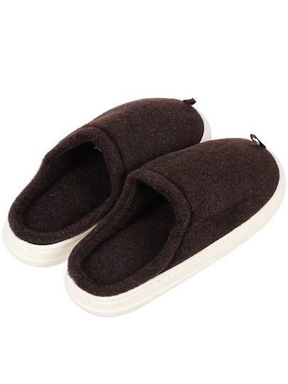 Тапки для мужчин, коричневые, р. 44-45, закрытые, войлок, A210075