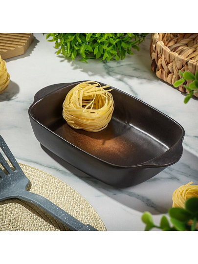 Форма для запекания керамика, 24х13.5х4.5 см, 0.58 л, прямоугольная, бронза, Daniks, Полночь, Y4-8732