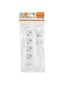 Удлинитель 4 гнезда, 3 м, без заземления, 10 А, 2300 Вт, белый, TDM Electric, Народный, SQ1303-1316 - фото 4