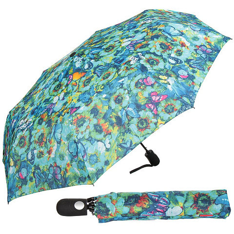 Зонт для женщин, автомат, 3 сложения, RainDrops, в ассортименте, 2302