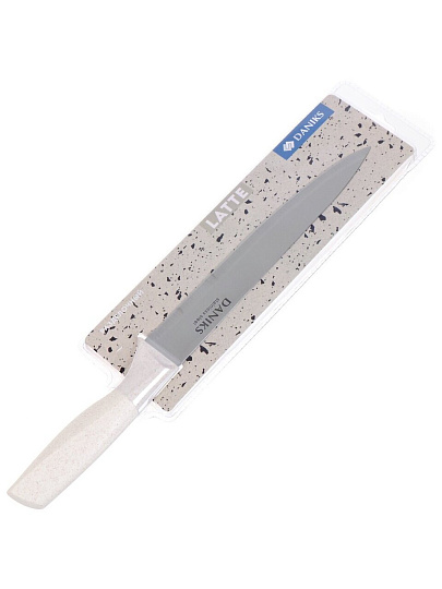 Нож кухонный Daniks, Латте, разделочный, нержавеющая сталь, 20 см, рукоятка пластик, YW-A383-SL