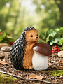Фигурка садовая Ежик с грибом, ФР-00000274