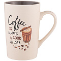Кружка фарфор, 385 мл, Coffee Is Always A Good Idea, Lefard, 260-957