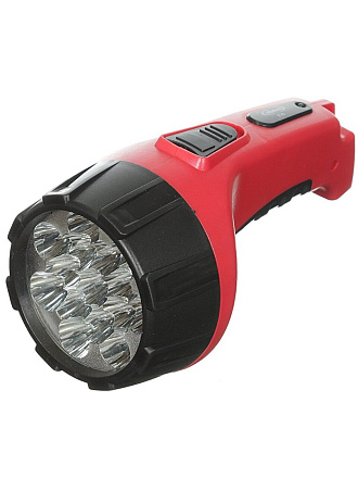 Фонарь ручной, встроенный аккумулятор, Облик, зарядка от сети 220 В, пластик, оранжевый, 215