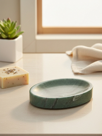 Мыльница настольная Мрамор син, полистоун, 13x9.2x2.2 см, BRE1569AA-SD