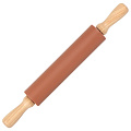 Скалка дерево, силикон, 43 см, Y4-9571