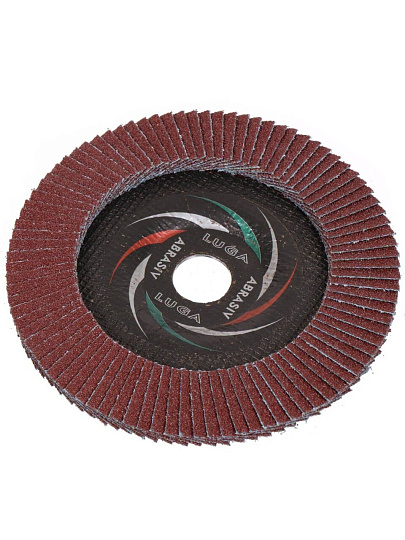 Круг лепестковый торцевой КЛТ2 для УШМ, LugaAbrasiv, диаметр 150 мм, посадочный диаметр 22 мм, зернистость A40, шлифовальный