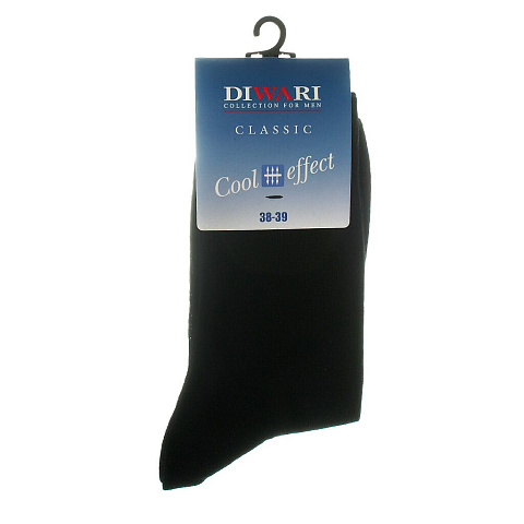 Носки для мужчин, хлопок, Diwari, Classic cool effect, 000, черные, р. 23, 7С-23 СП
