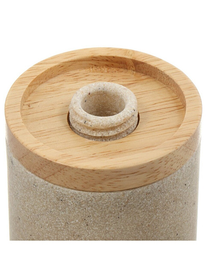 Дозатор для жидкого мыла, Бамбук, полистоун, 7.6x12/17 см, бежевый, RE0821AA-LD