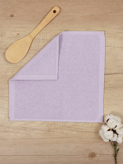 Полотенце кухонное махровое, 30х30 см, 380 г/м2, 100% хлопок, Barkas, Классика, пудрово-розовое, Узбекистан, 386790