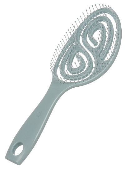 Расческа массажная продувная, 23.5х7.5см, роз, беж, A100064