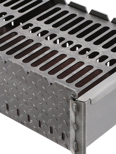 Мангал 750х270х360 мм, 4 мм, откидные решетки, дачный, ВЗР2122, Grillux