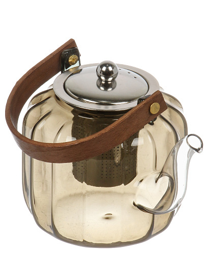 Чайник заварочный стекло, 1.2 л, с ситечком, Barouge, Seven ideas, BF-525