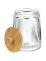Банка 1.3 л, 12х12х19 см, с бамбуковой крышкой, Daniks, Pump - фото 5