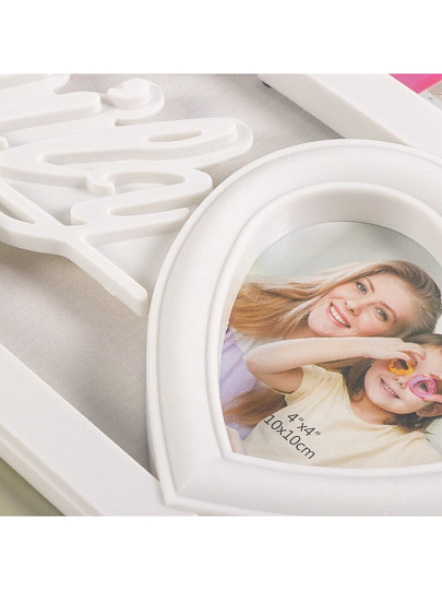 Фоторамка-коллаж на 8 фото, 49х44.5 см, полимер, белая, Y4-6857