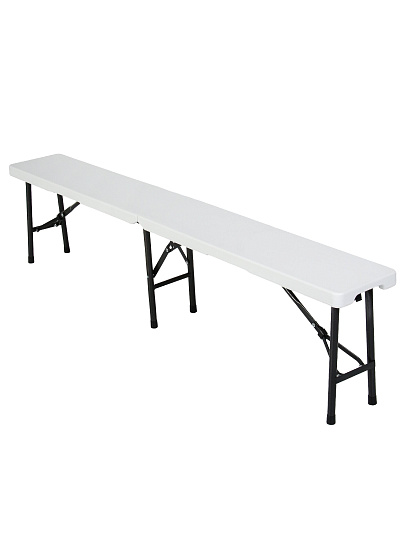 Скамейка садовая металл, 180х25х43 см, белая, Green Days, YTHD211