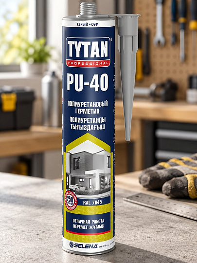 Герметик полиуретановый, Tytan, PU 40, 35742, 310 мл, серый