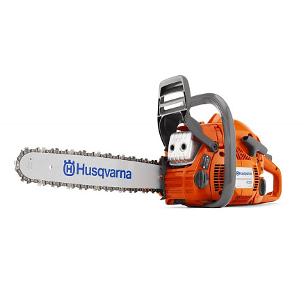 Пила цепная бензиновая, Husqvarna, 3.26 л.с., 2400 Вт, длина шины 38 см, шаг цепи 0.325 дюйм, 64 звена, 450Е II, 9671569-75