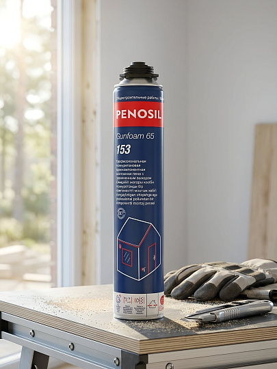 Пена монтажная Penosil, Gunfoam 65 153, профессиональная, 850 мл, летняя, A1654Z