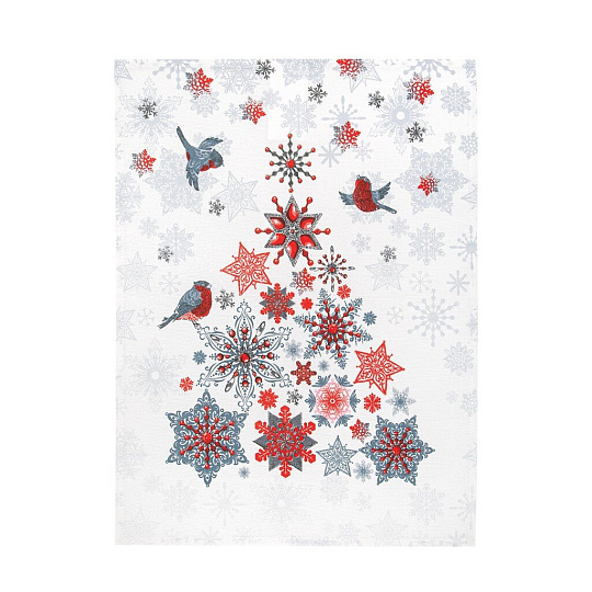 Набор полотенец кухонных 3 шт, 45х60 см, рогожка, 100% хлопок, АртДизайн, Серпантин, Россия, НЗ_ПКР45.60