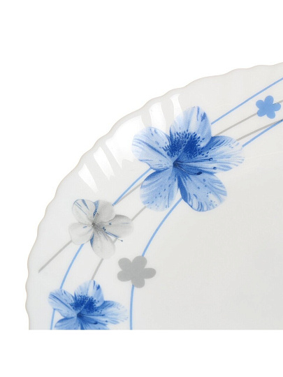 Тарелка обеденная, стеклокерамика, 24 см, круглая, Вуаль, LHP95