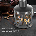 Блендер погружной 1500 Вт, турбо режим, стакан, измельчитель, венчик, чаша, Редмонд, BH400, серый - фото 7
